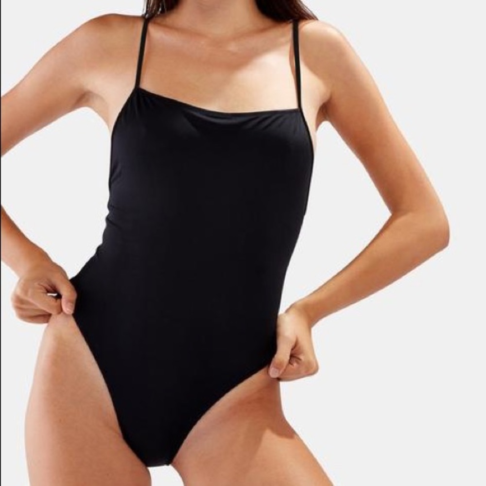 Solid and Striped- the Chelsea- black one piece